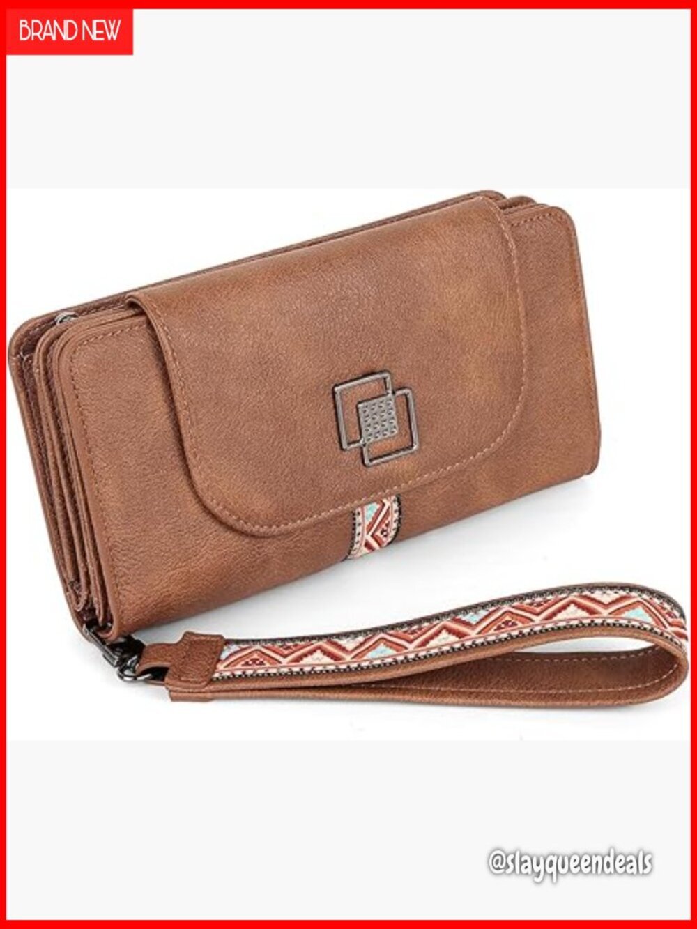 Large RFID Blocking Trifold Wristlet Wallet with 23 Card Slots
